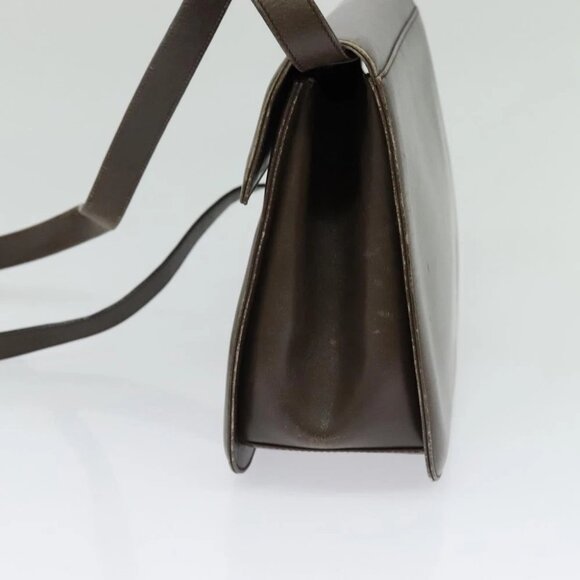 Salvatore Ferragamo Gancini Shoulder Bag Leather Brown Gold - Picture 4 of 15